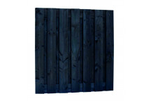 Douglas Scherm verticaal 180x180 cm- uit 19x195 / 15-planks ZWART