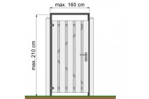 Tuindeurkozijn ge?. ZWART - met aanslaglat max. breed 160 cm