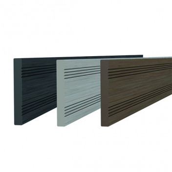 Composiet Plint / Afdeklat Bruin 8x63 mm - 300 cm