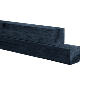 Paal ge?r. gesch. 88x88 mm - 270 cm - ZWART gedompeld