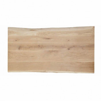 Eiken werkblad Rustiek C Boomkant 40mm - 180x100cm doorl. Lamel