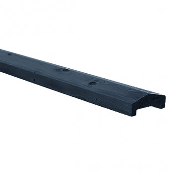 Ge?regneerde afdekkap met sponning 6,2 cm - 180 cm - ZWART